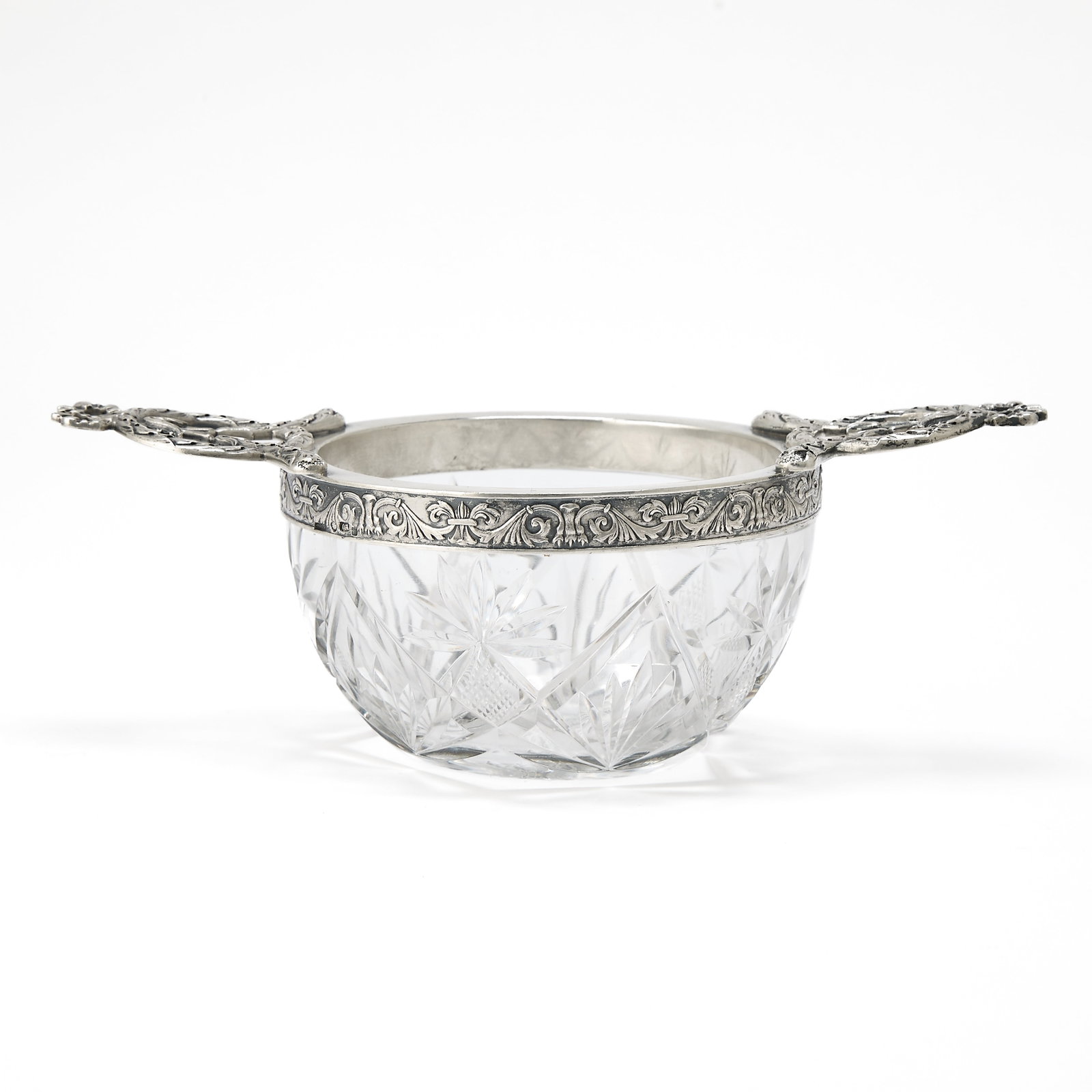 Silver-Mounted Glass Decanter and Bowl (1 of 8)
