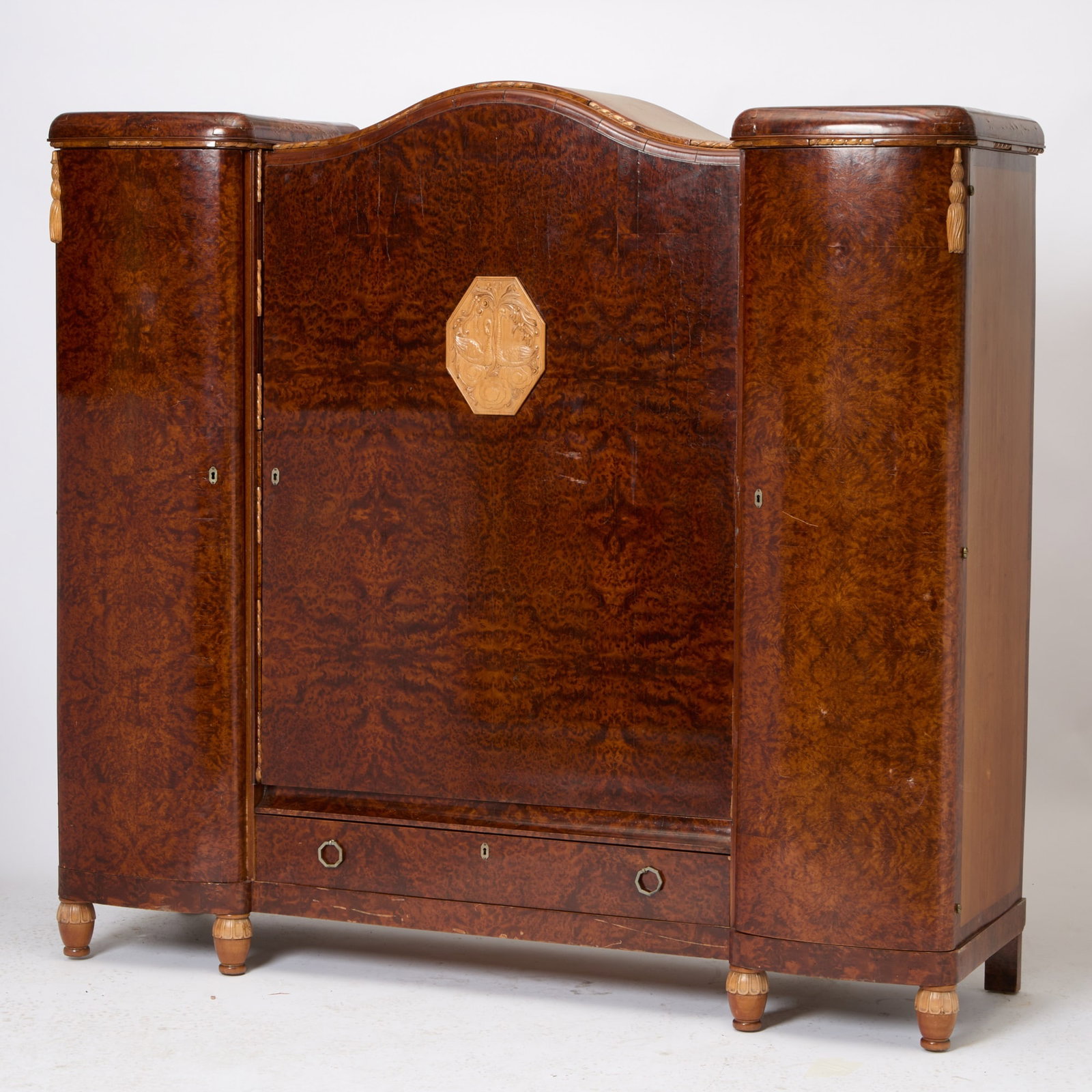 Large Art Deco Walnut Cabinet (1 of 7)