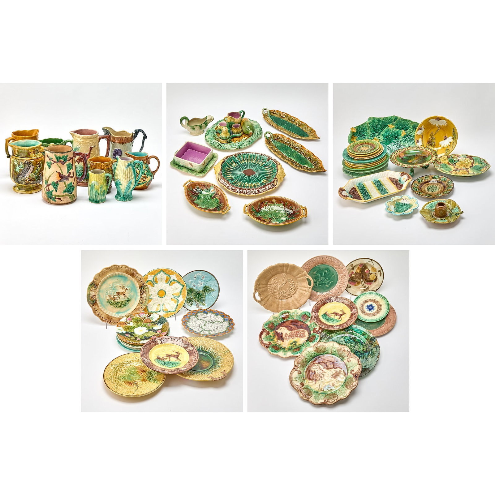 Group of Aesthetic Movement Majolica Table Articles (1 of 7)