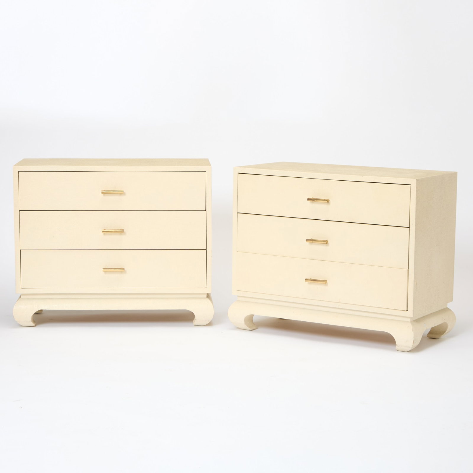 Pair of Karl Springer Style Lacquered Bedside Chests of Drawers (1 of 5)