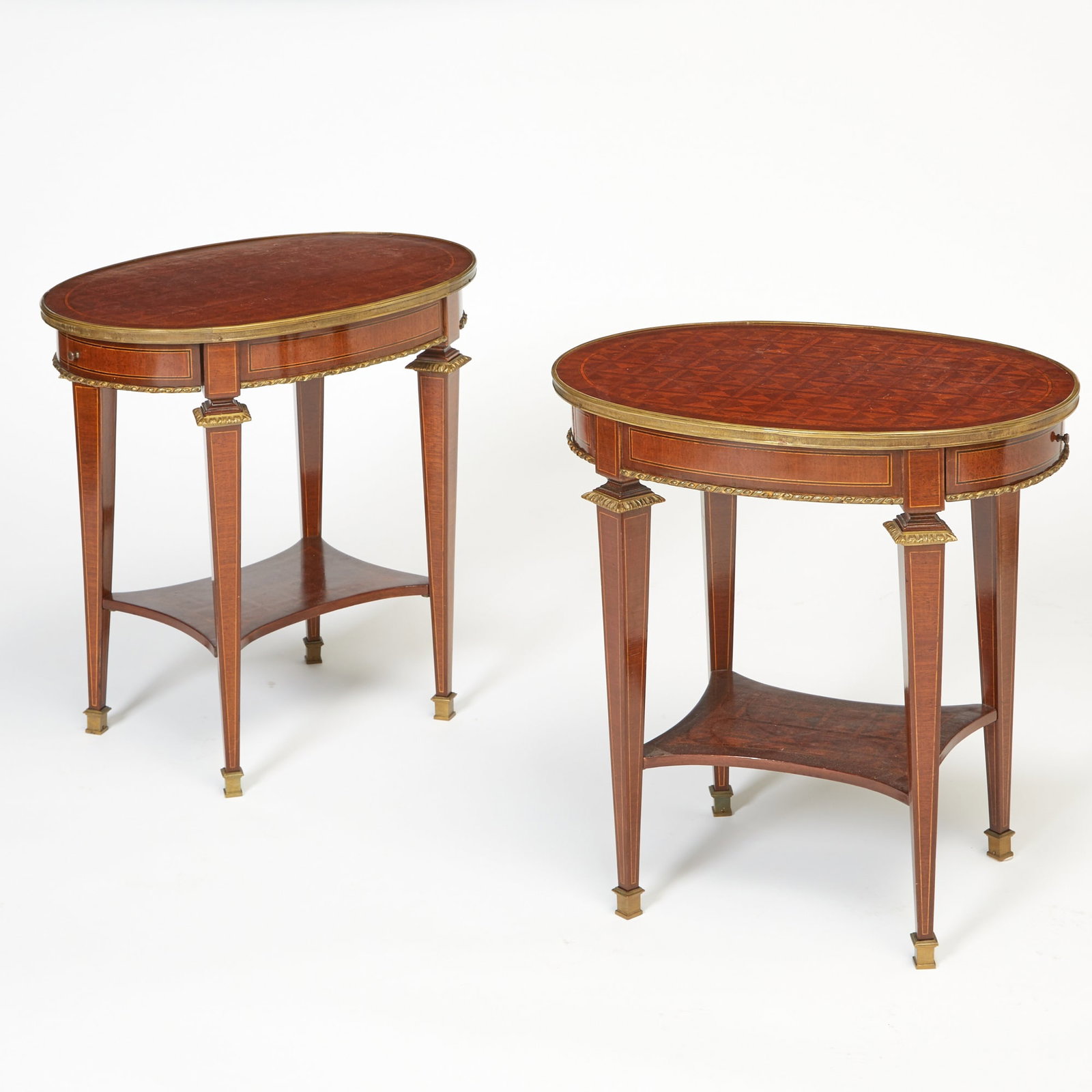 Louis XVI Style Parquetry Kingwood Side Tables (1 of 3)