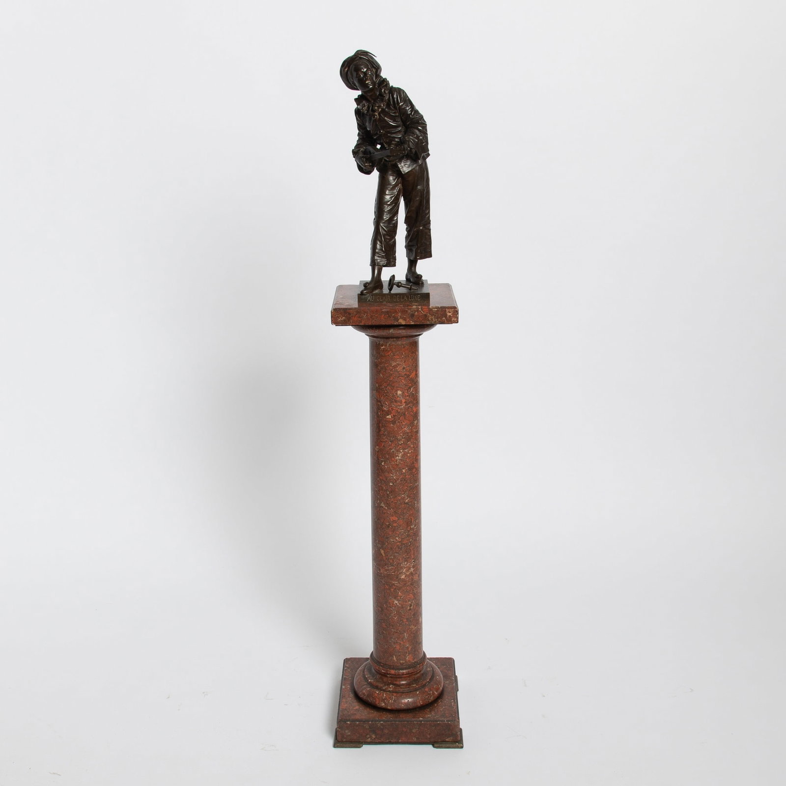 Patinated Bronze Figure of a Minstrel: Au Clair de la Lune (1 of 9)