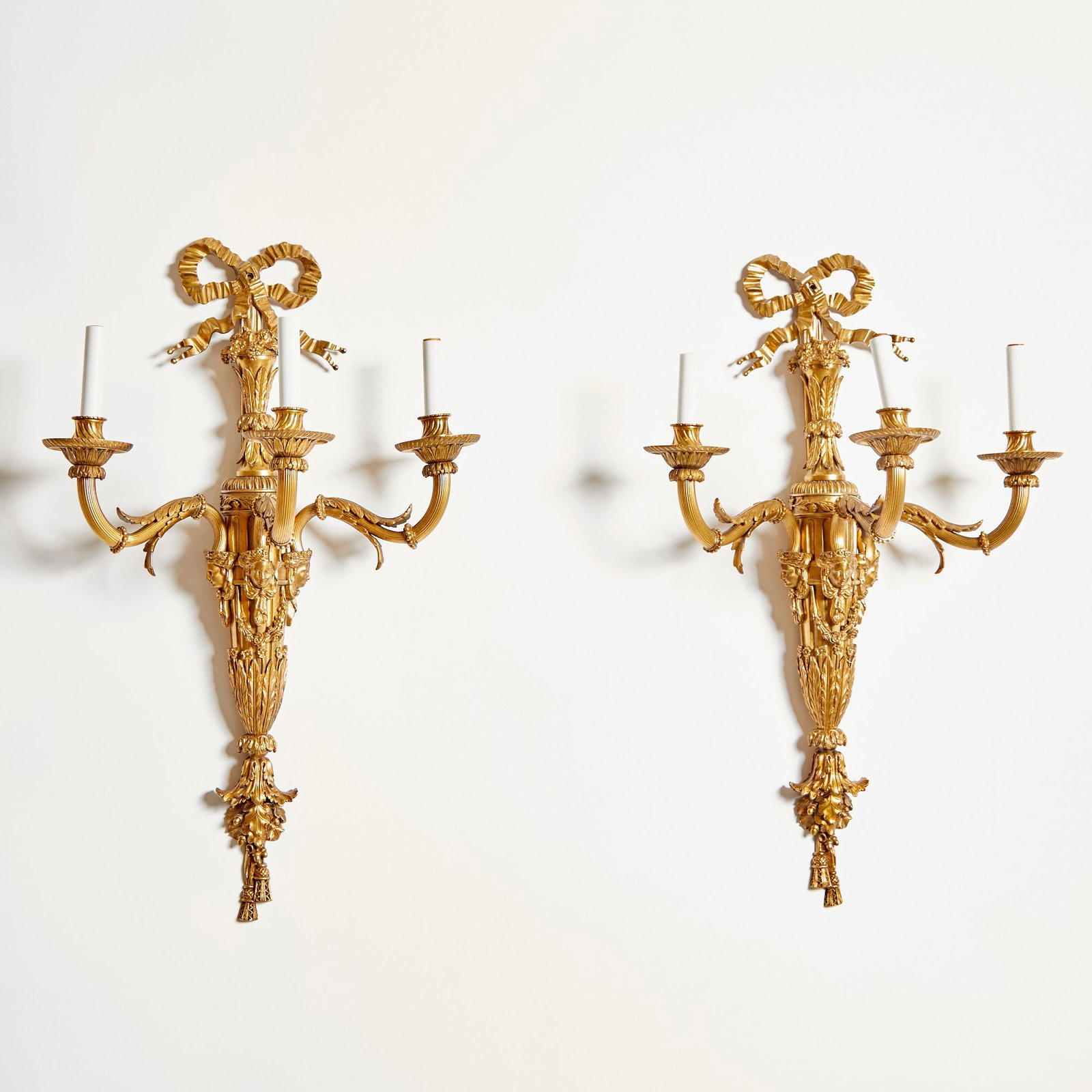 Pair of Napoleon III Style Three-Branch Wall-Lights (1 of 3)