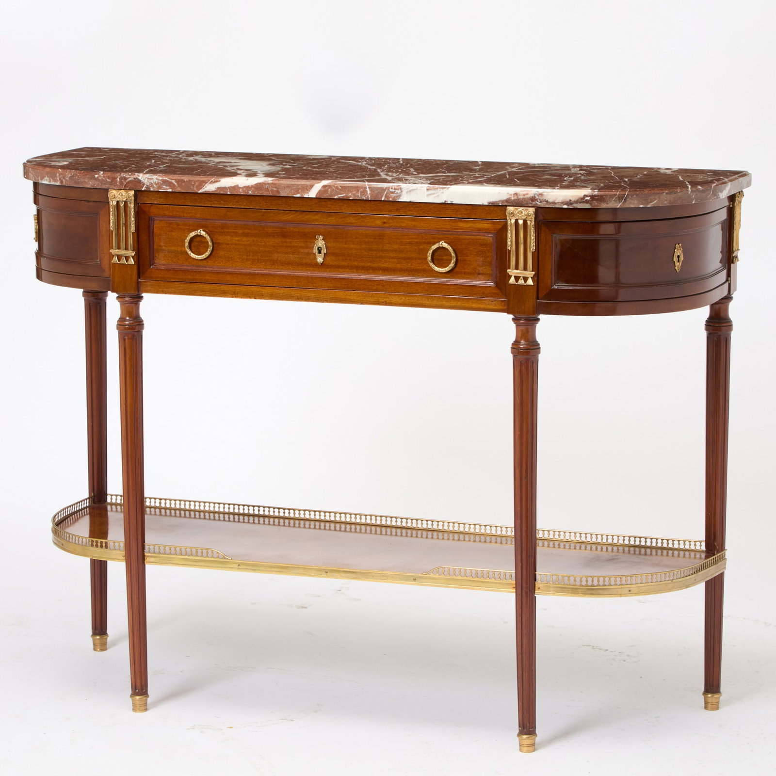 Louis XVI Style Gilt-Bronze Mounted Mahogany Console Desserte (1 of 6)