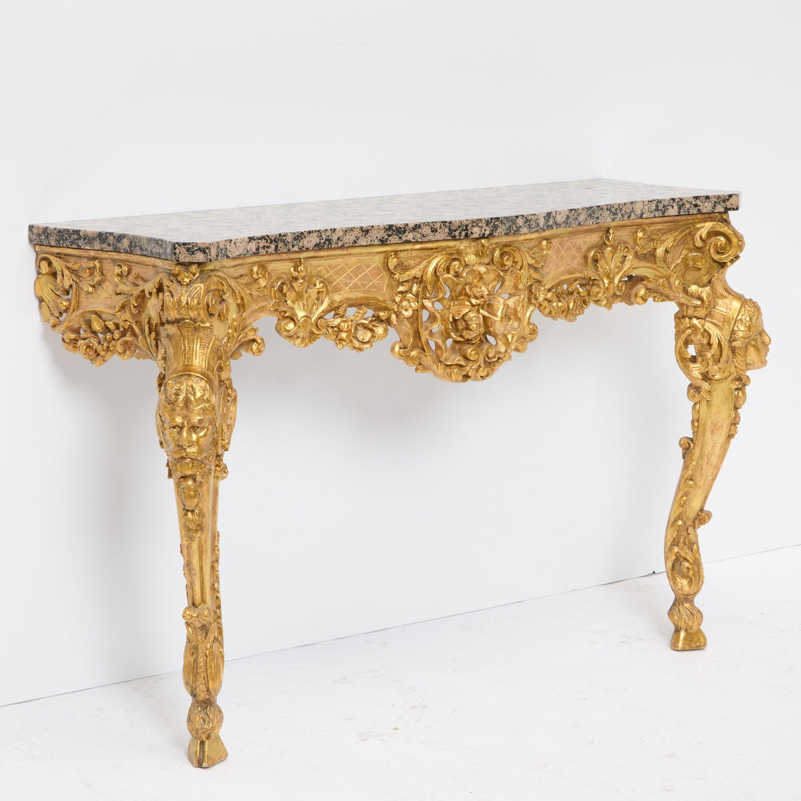 R?gence Style Carved Giltwood Console Table (1 of 6)