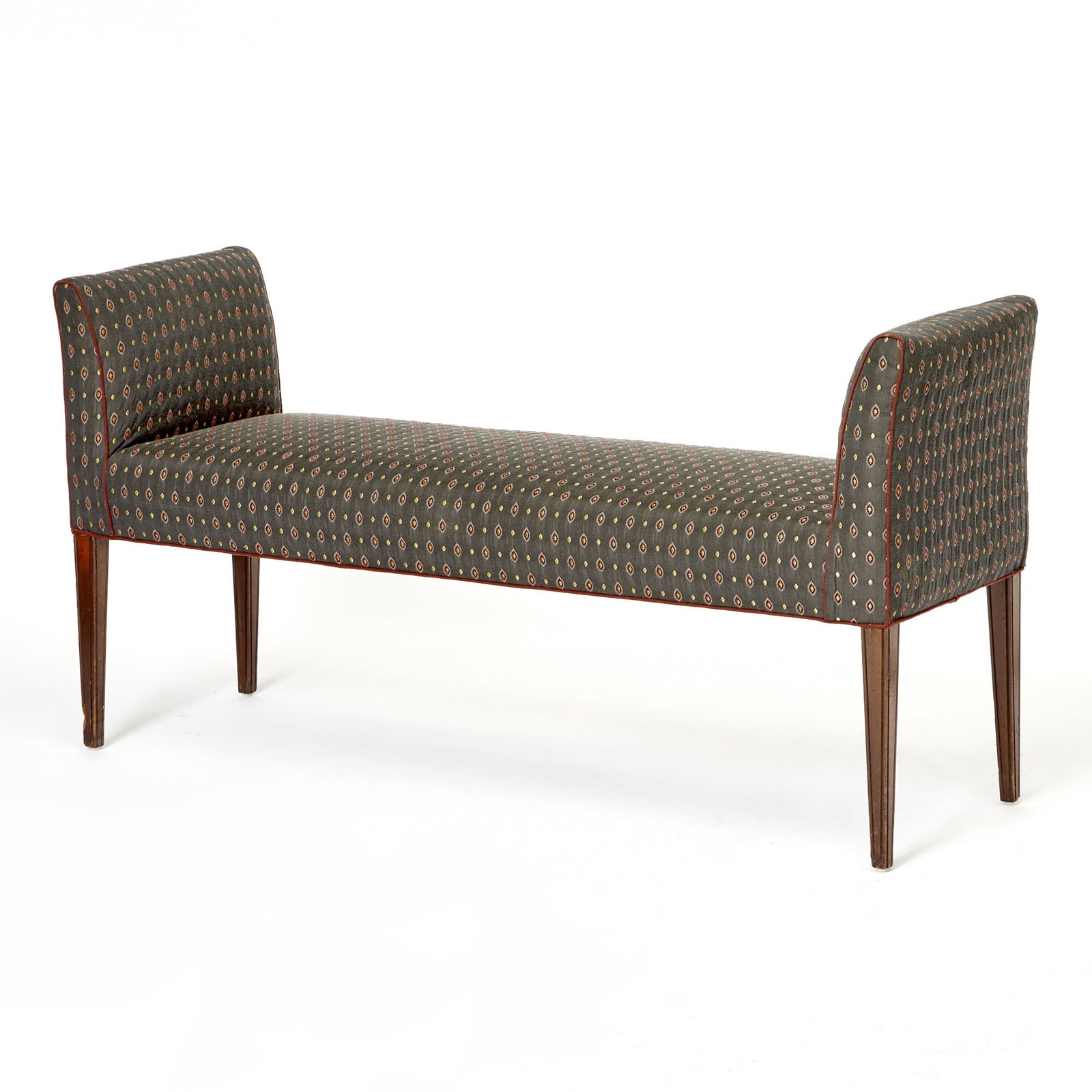 Upholstered Mahogany Window Bench (1 of 4)