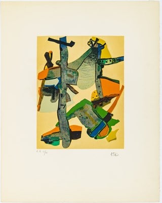 Maurice Estève (1904-2001): BOSSAILLE; ROUSSADDU; BOUGRI (PRUDHOMME-ESTÈVE/MOESTRUP 74-76) Three color lithographs, 1974, on Arches paper, signed and numbered E.A. VI/XX in pencil, from the special edition of Revue XXe