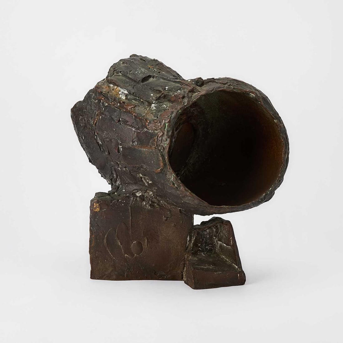 Pablo Serrano Aguilar: Spanish, 1908-1985 Untitled, 1963 Signed and dated Serrano 1963 near the base Bronze with brown patina 15 1/2 x 18 x 10 inches (39.4 x 45.7 x 25.4 cm) Provenance: Dominion Gallery, Montreal