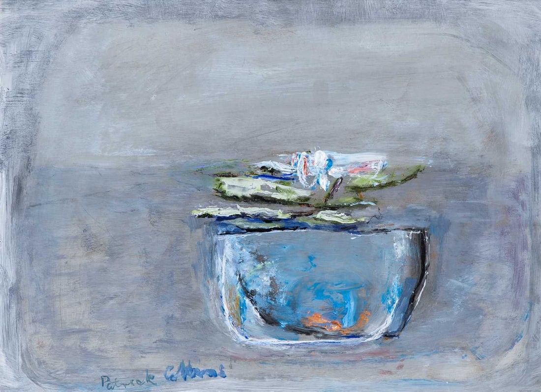 Patrick Collins: Irish, 1911-1994 The Pink Cyclamen Signed Patrick Collins (ll) Oil on board 12 x 16 inches (30.5 x 40.6 cm) Provenance: Ritchie Hendricks Gallery, Dublin Acquired from the above by Mrs. V. Lawlor
