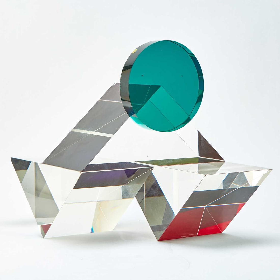 Michael Pavlik: Czech/American, b. 1941 Untitled (#2033), 1991 Signed and dated Michael Pavlik 91 x 2033 on the edge of the circular form Glass 14 3/4 x 13 x 17 inches (37.5 x 33 x 43.2 cm)