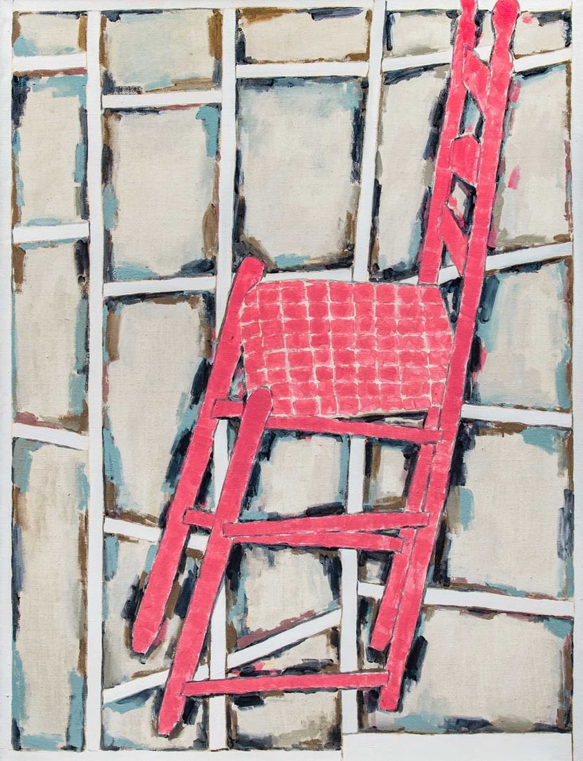 Craig Kauffman: American, 1932-2010 Pink Chair, 1983 Acrylic on canvas 60 1/4 x 46 inches (153 x 116.8 cm) Provenance: Asher/Faure, Los Angeles (Framed 61 x 47 inches)