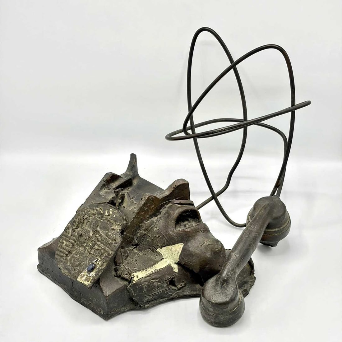 Igael Tumarkin: German/Israeli, 1933-2021 Israeli Telephone Signed Tumarkin Mixed media assemblage 12 x 10 1/2 x 16 1/2 inches (30.5 x 26.7 x 41.9 cm)