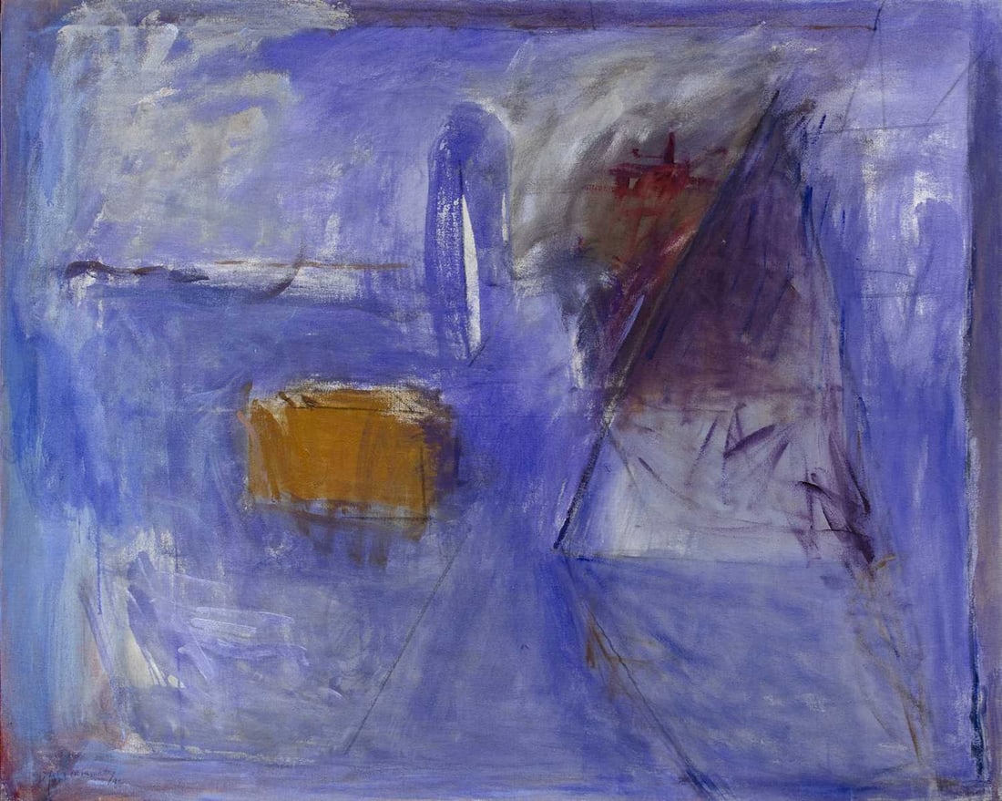 Albert Rafols Casamada: Spanish, 1923-2009 La Tempestat, 1986 Signed and dated Rafols Casamada 86 and inscribed as titled on the reverse Acrylic on canvas 51 1/4 x 63 3/4 inches (130.2 x 161.9 cm) (Fraemd 52 1/4 x 64 3/4