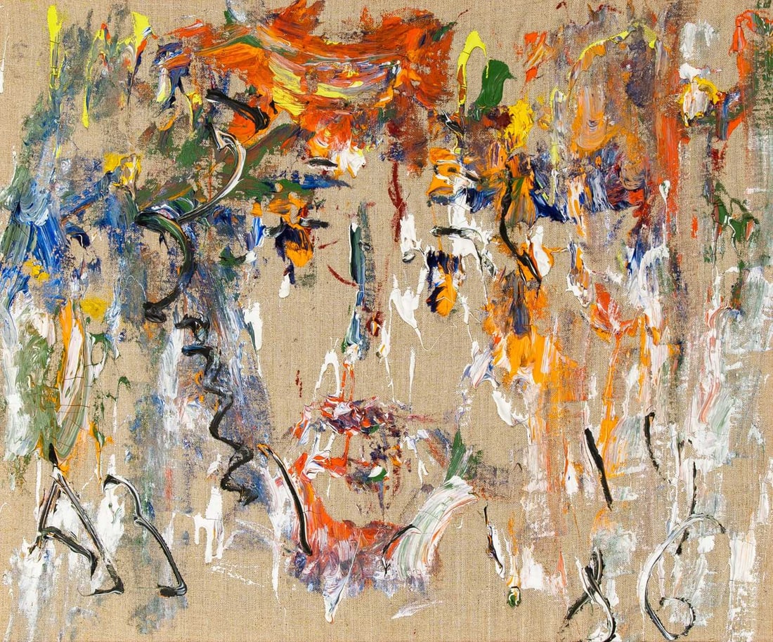 Anatoly Timofeivich Zverev: Russian 1931-1986 Untitled, 1986 Signed with initials AZ (ll) and dated 86 (lr) Oil on canvas 26 x 31 inches (66 x 78.7 cm) (Framed 32 1/4 x 37 1/4 inches)