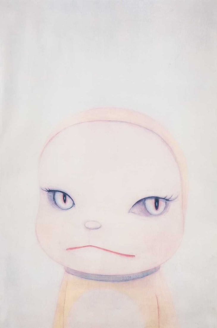 Yoshitomo Nara (b, 1959): DORAMICHAN'S RIBBON WAS TAKEN BY GIAN Color offset lithograph, 2002, on smooth wove, from the edition of unknown size, published for the Doraemon exhibition at Mori Arts Center Gallery, Tokyo,