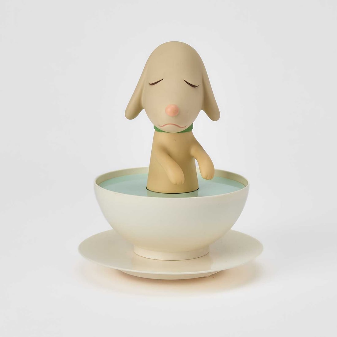 Yoshitomo Nara (b. 1959): PUP CUP Injection-molded and rotomolded plastic multiple, 2003, with a stamped signature on the underside, from an open edition, published by Cerealart, Philadelphia. 9 1/2 x 7 1/2 x 7 1/2 inches;