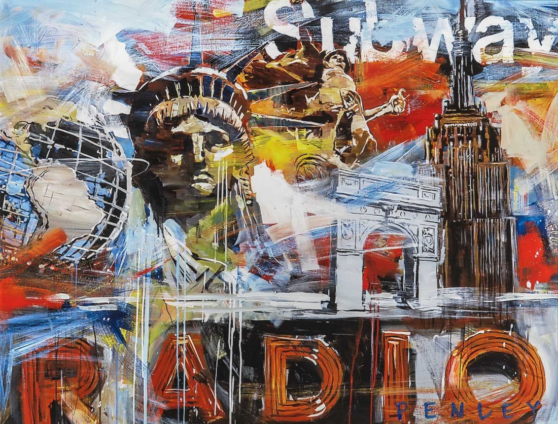 Steve Lyall Penley: American, b. 1964 Untitled (New York) Signed PENLEY (lr) Giclée on canvas 22 x 28 inches (55.9 x 71.1 cm) (Framed 24 1/2 x 31 inches)