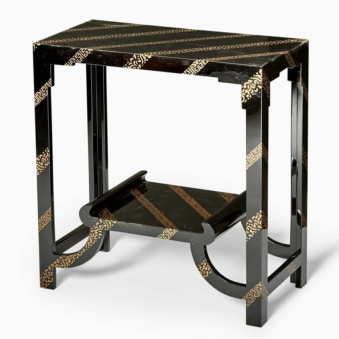 Japanese Black and Gold Lacquered Console Table (1 of 4)