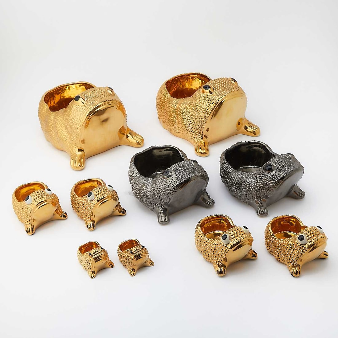 Group of Jean Roger Ceramic Frog-Form Planters (1 of 5)