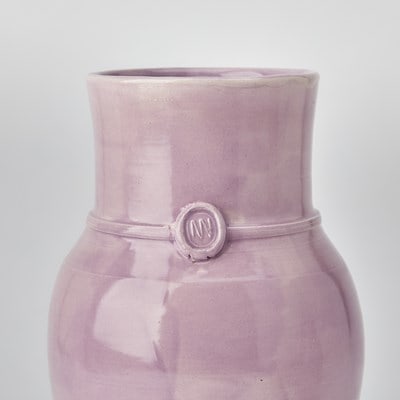 Five Nicholas Newcomb for Newcomb Studios Lavender Glazed Earthenware Table Articles - 5