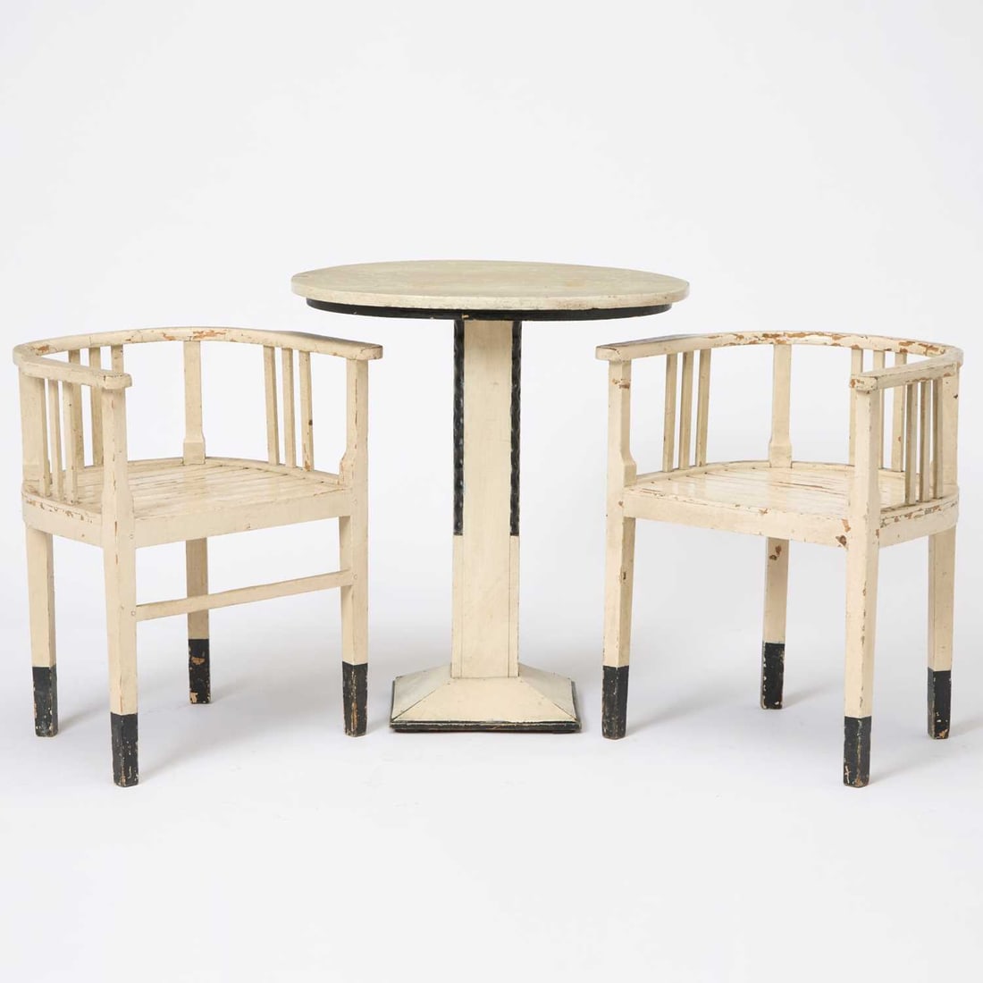 Henry van de Velde Style White and Black Painted Table (1 of 6)