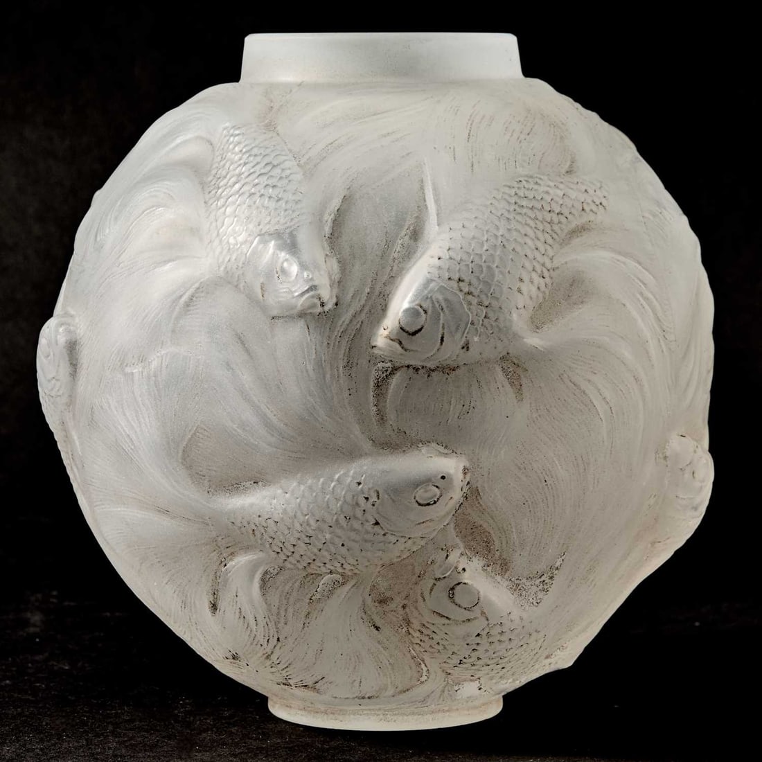 R. Lalique Molded Opalescent Glass "Formose" Vase (1 of 5)