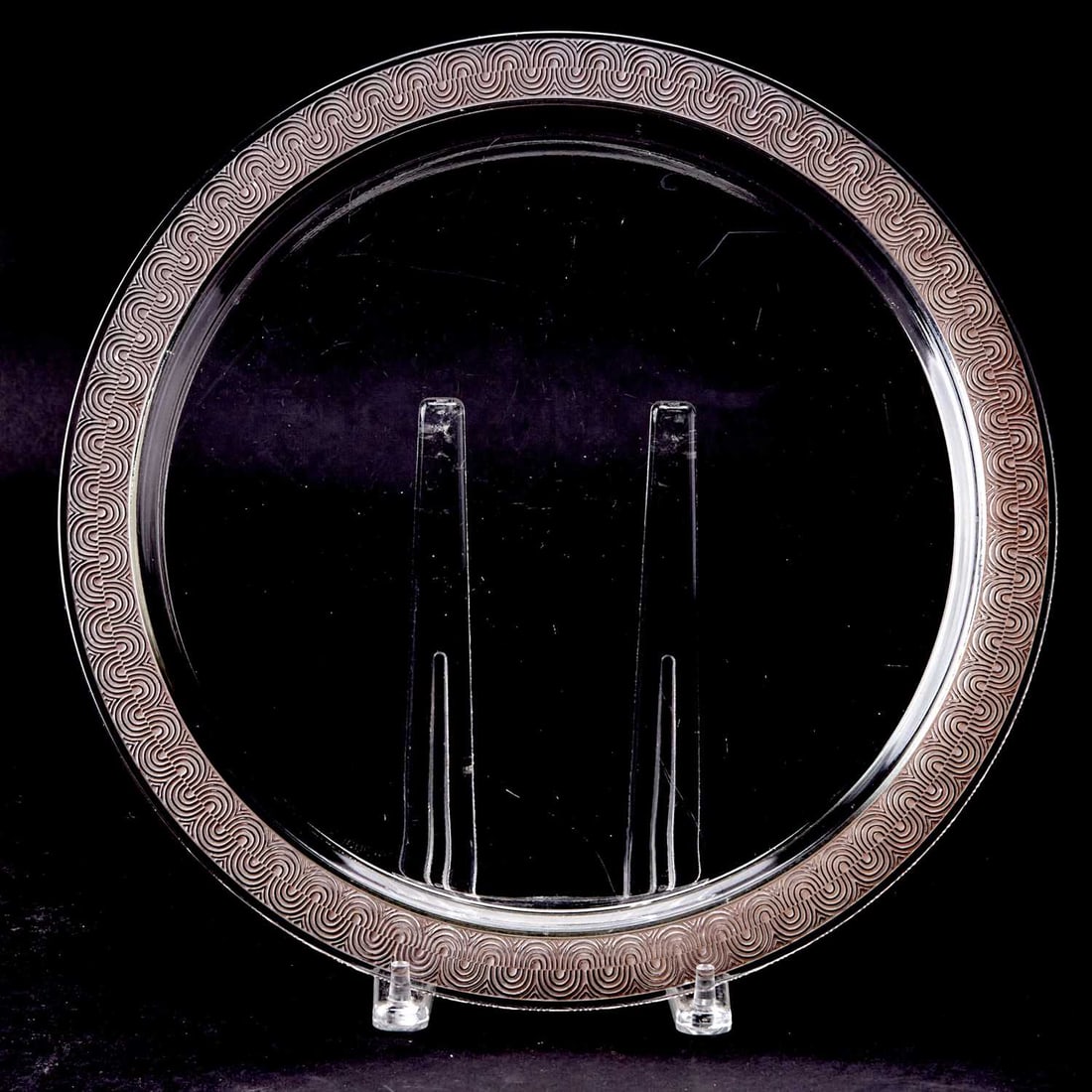 R. Lalique Molded Glass Serving Tray (1 of 3)