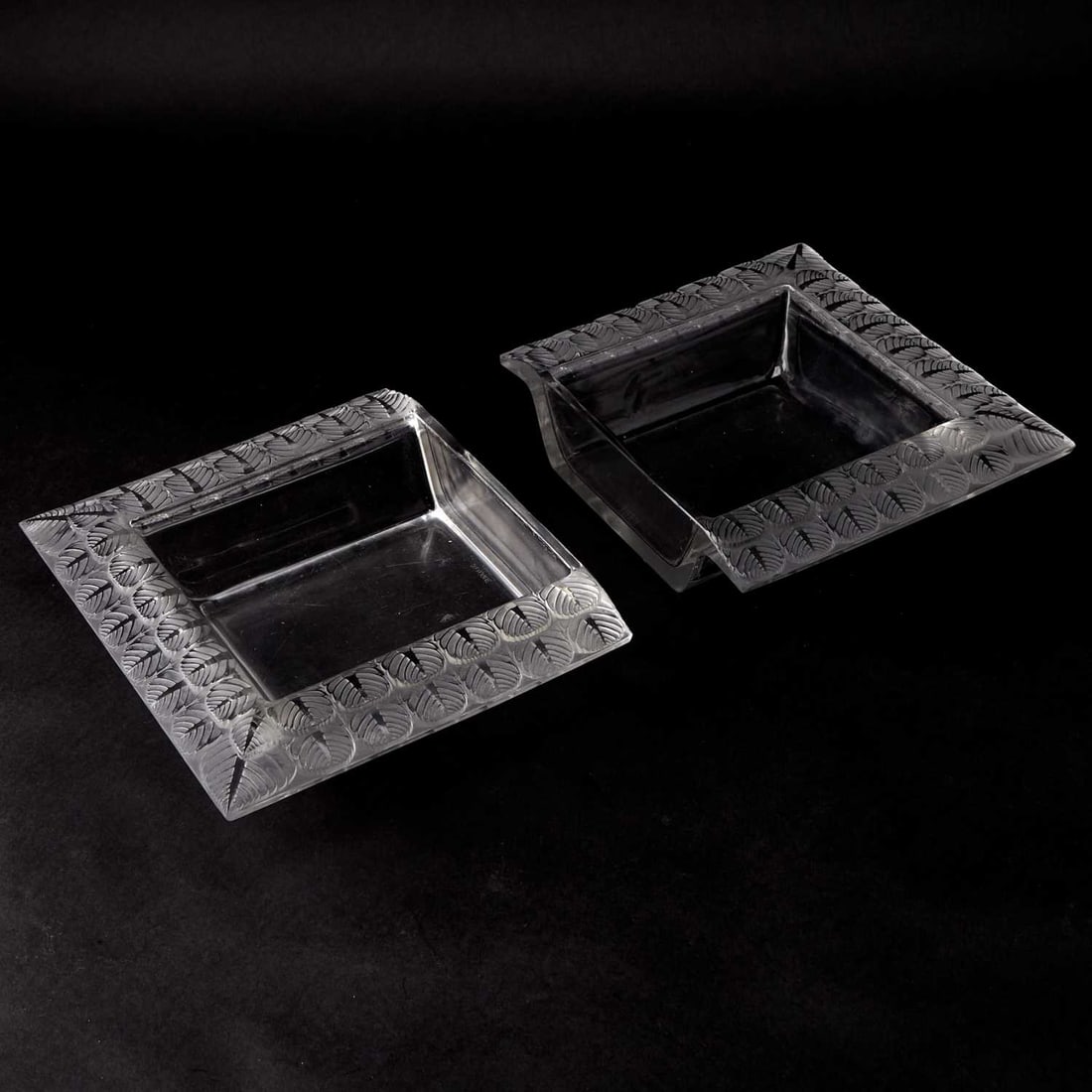 R. Lalique Molded Glass "Charme" Partial Jardiniere (1 of 2)
