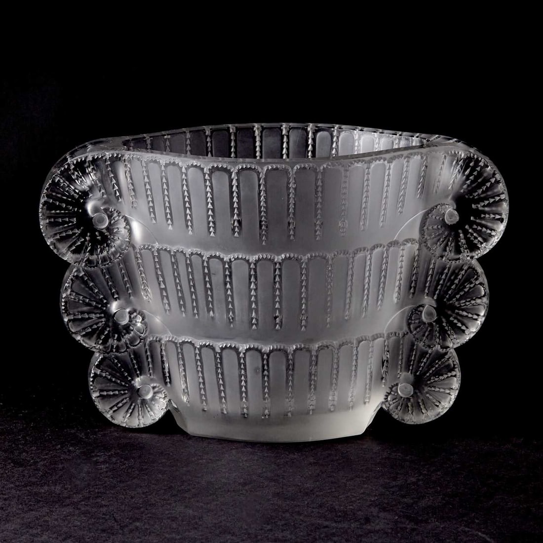 R. Lalique Molded Glass "Jaffa" Vase (1 of 3)
