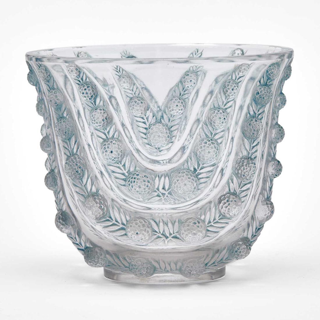 R. Lalique Molded Glass "Vichy" Vase (1 of 3)