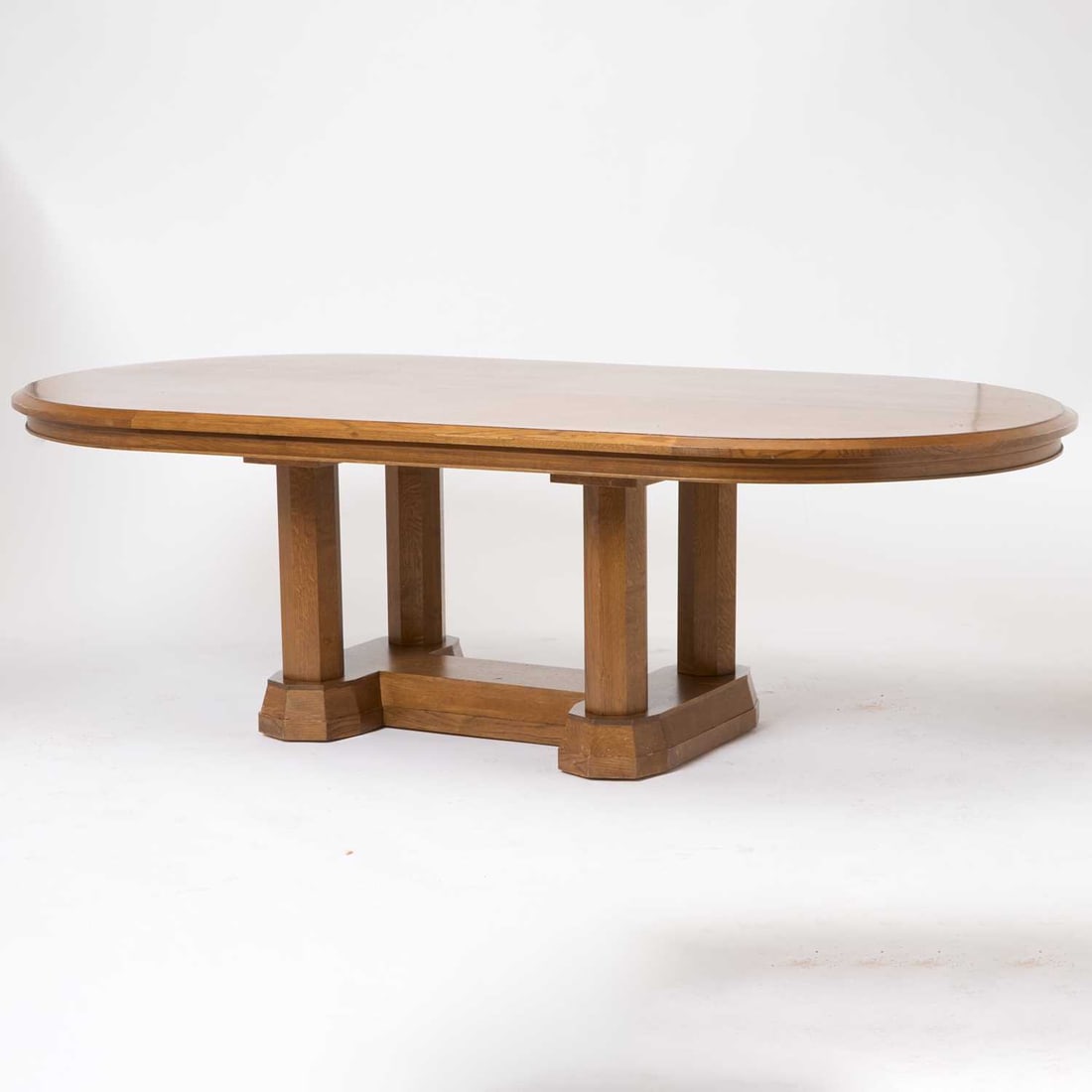 Art Deco Style Oak Dining Table (1 of 5)
