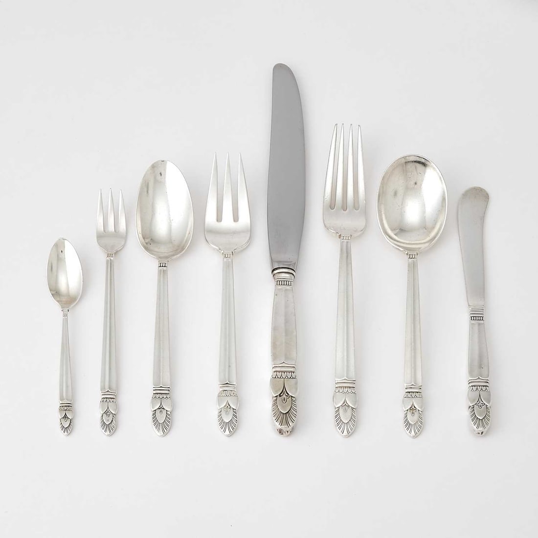 Frank M. Whiting Sterling Silver "Princess Ingrid" Pattern Flatware Service (1 of 6)