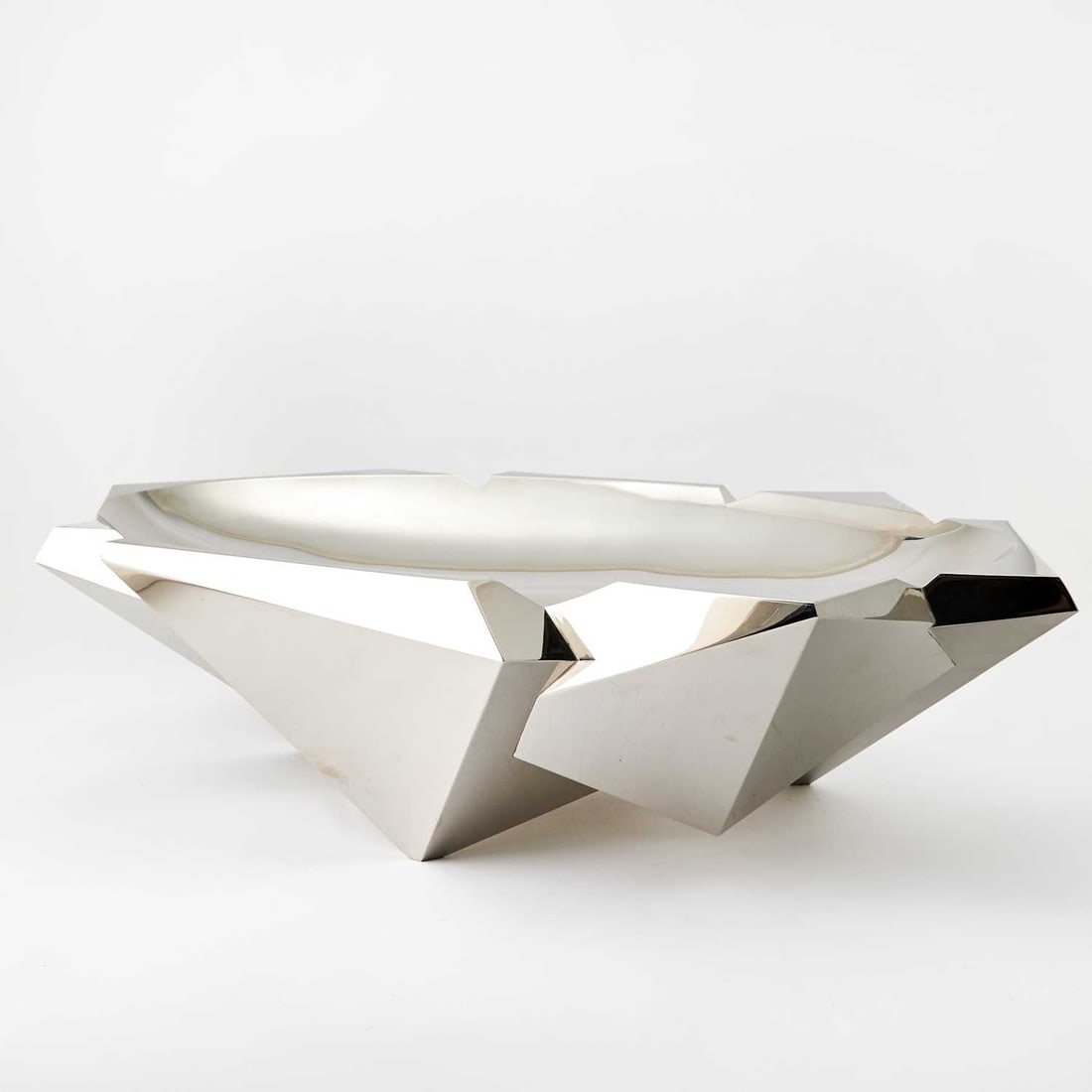 Juan and Paloma Garrido Silver and Nickel-Plated Metal Sculptural “Crystal" Centerpiece (1 of 6)
