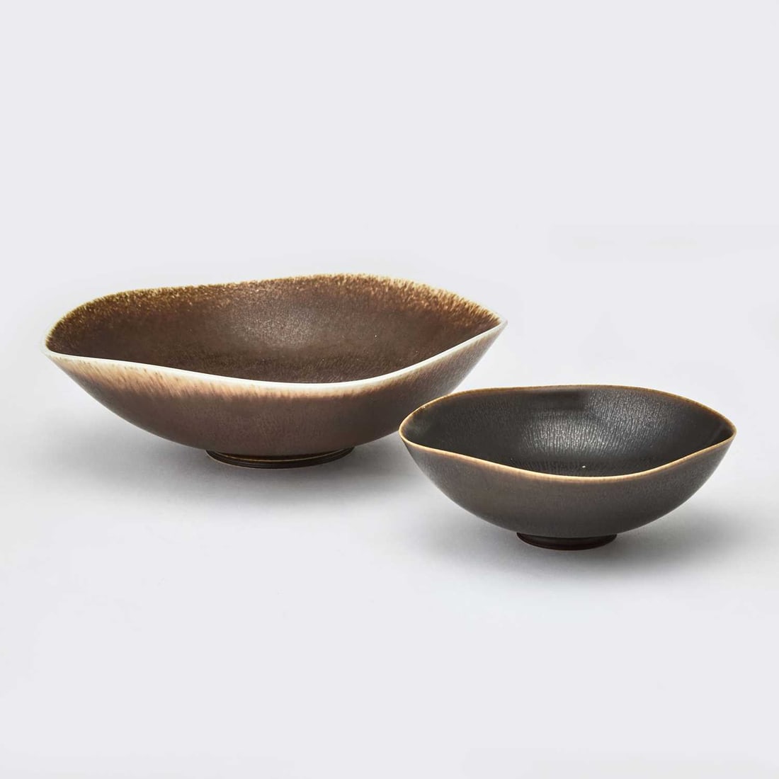 Two Berndt Friberg Glazed Stoneware Footed Bowls (1 of 2)