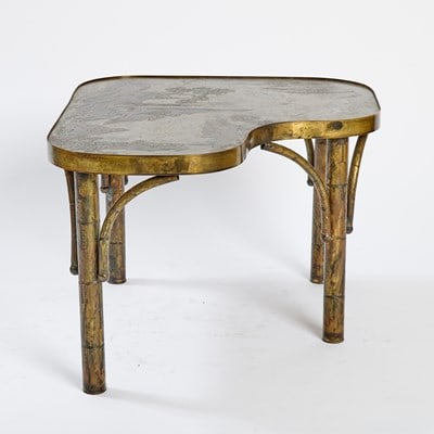 Philp and Kelvin LaVerne Patinated Bronze, Pewter and Enamel Side Table - 4