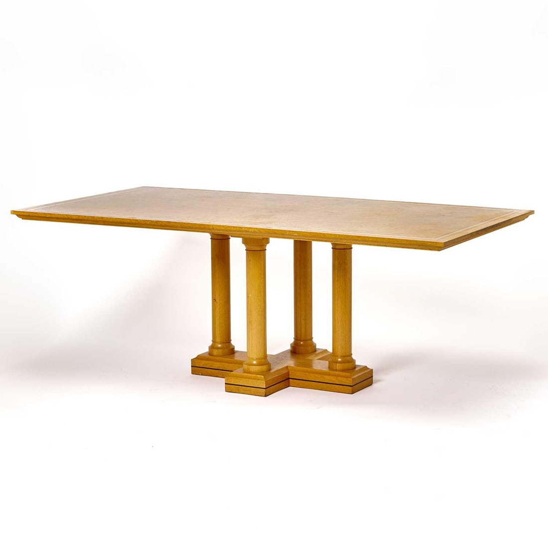 David Linley Inlaid Burlwood and Oak Dining Table (1 of 4)