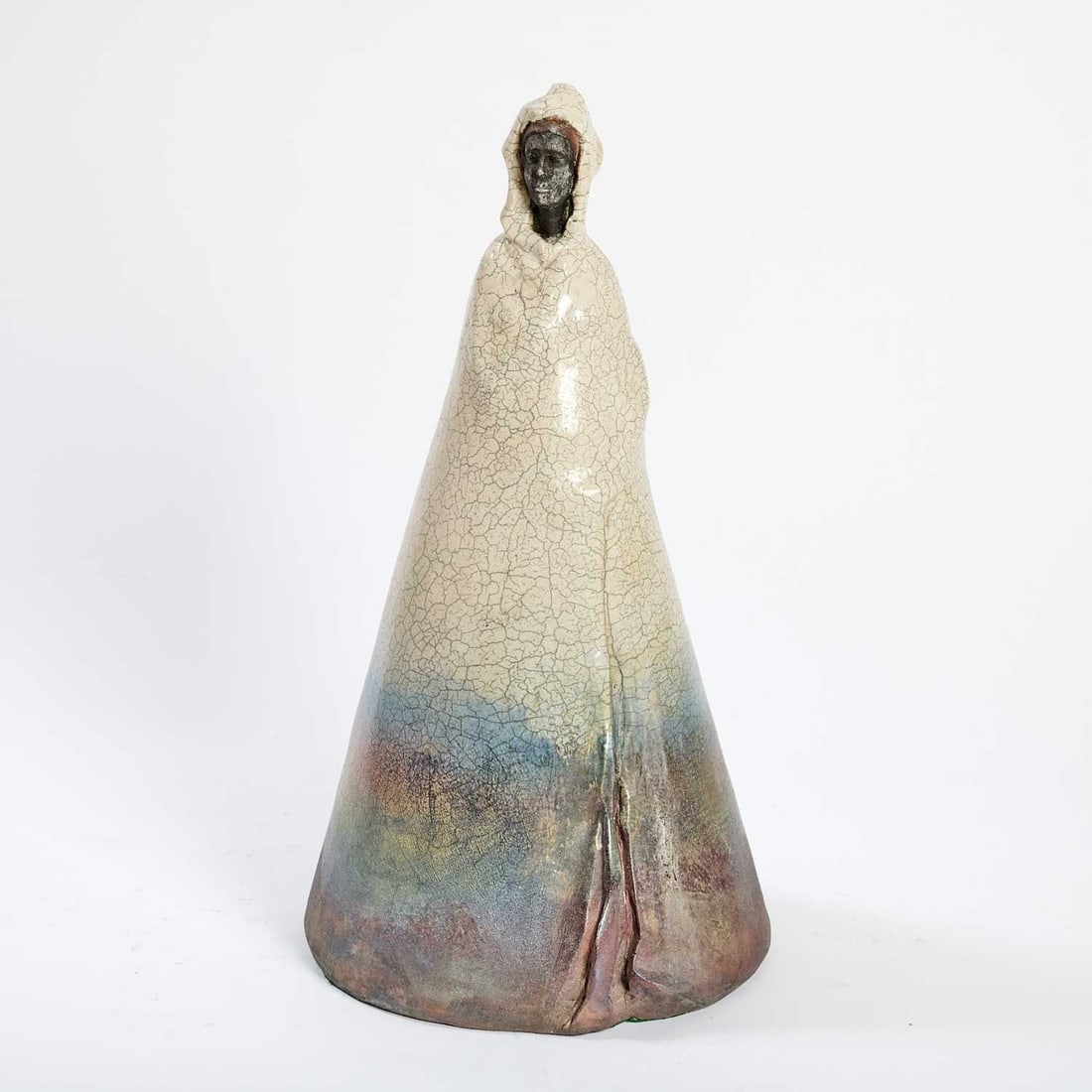 Renzo Faggioli Raku-Glazed Ceramic Figural Sculpture (1 of 8)