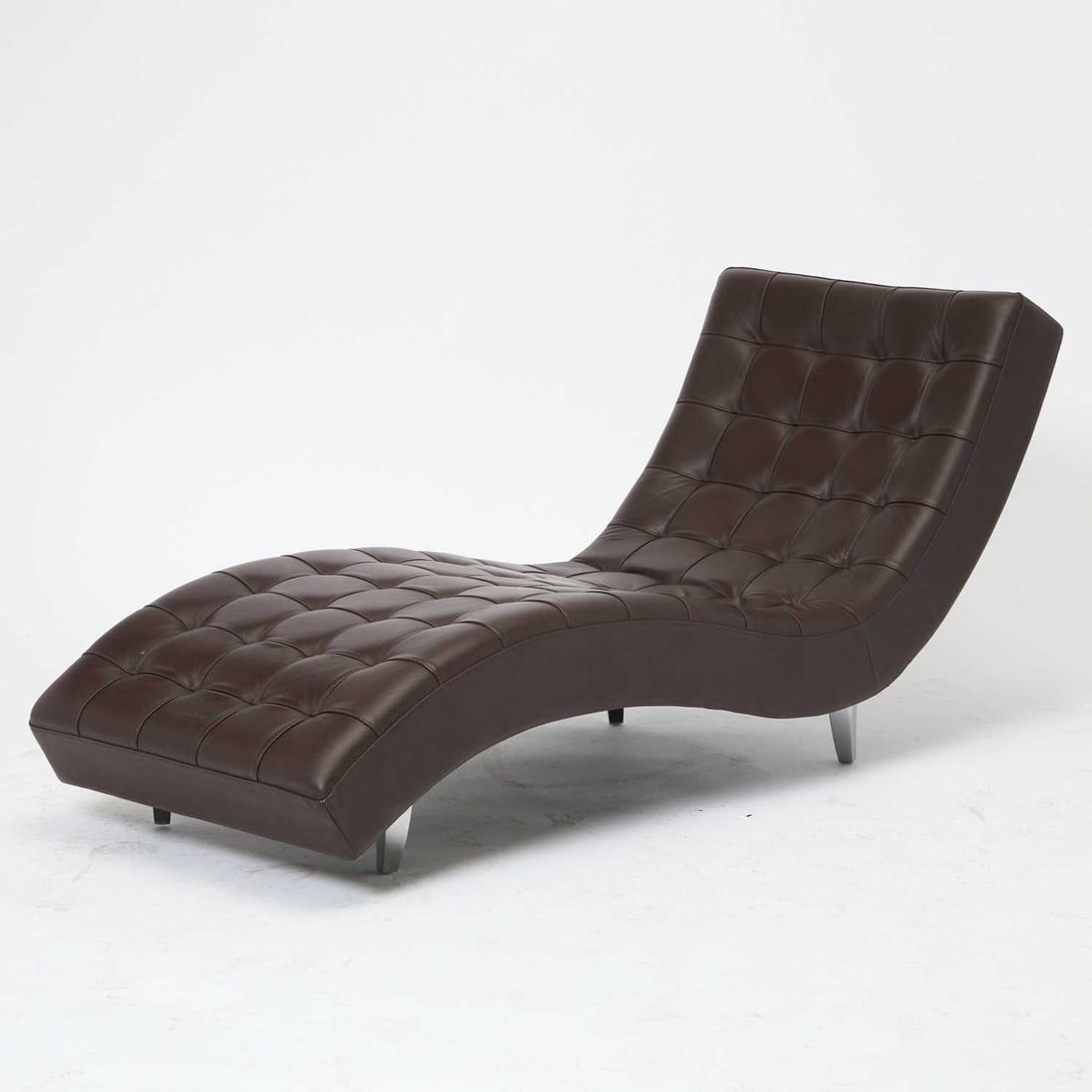 Roche Bobois Leather Upholstered "Dolce" Chaise Longue (1 of 4)