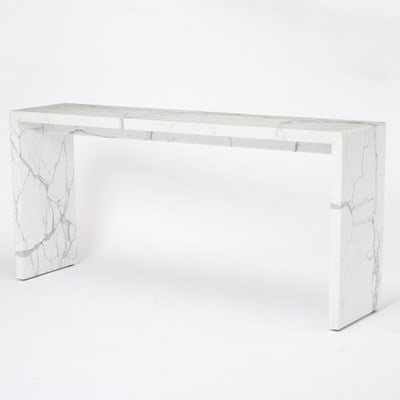 Marble Waterfall Console Table - 7