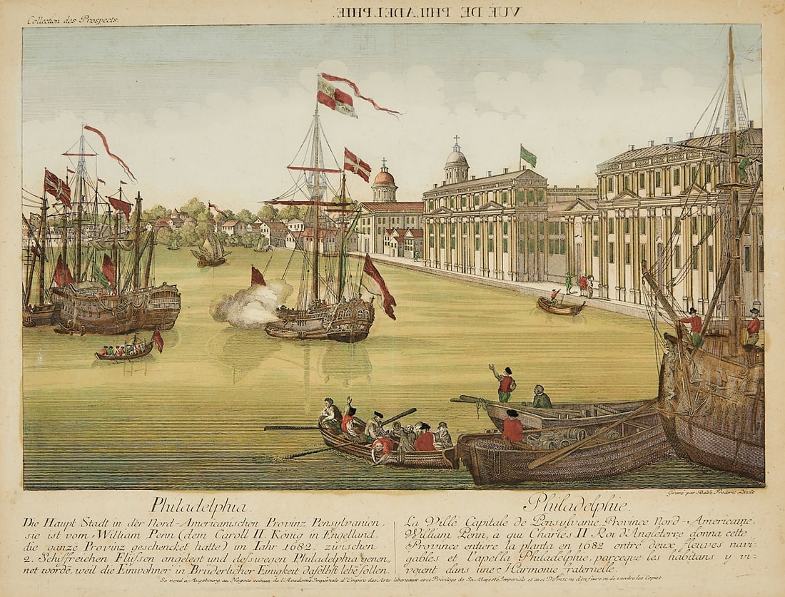 Vue d'optiques of New York and Philadelphia at the outset of the Revolutionary War (1 of 2)