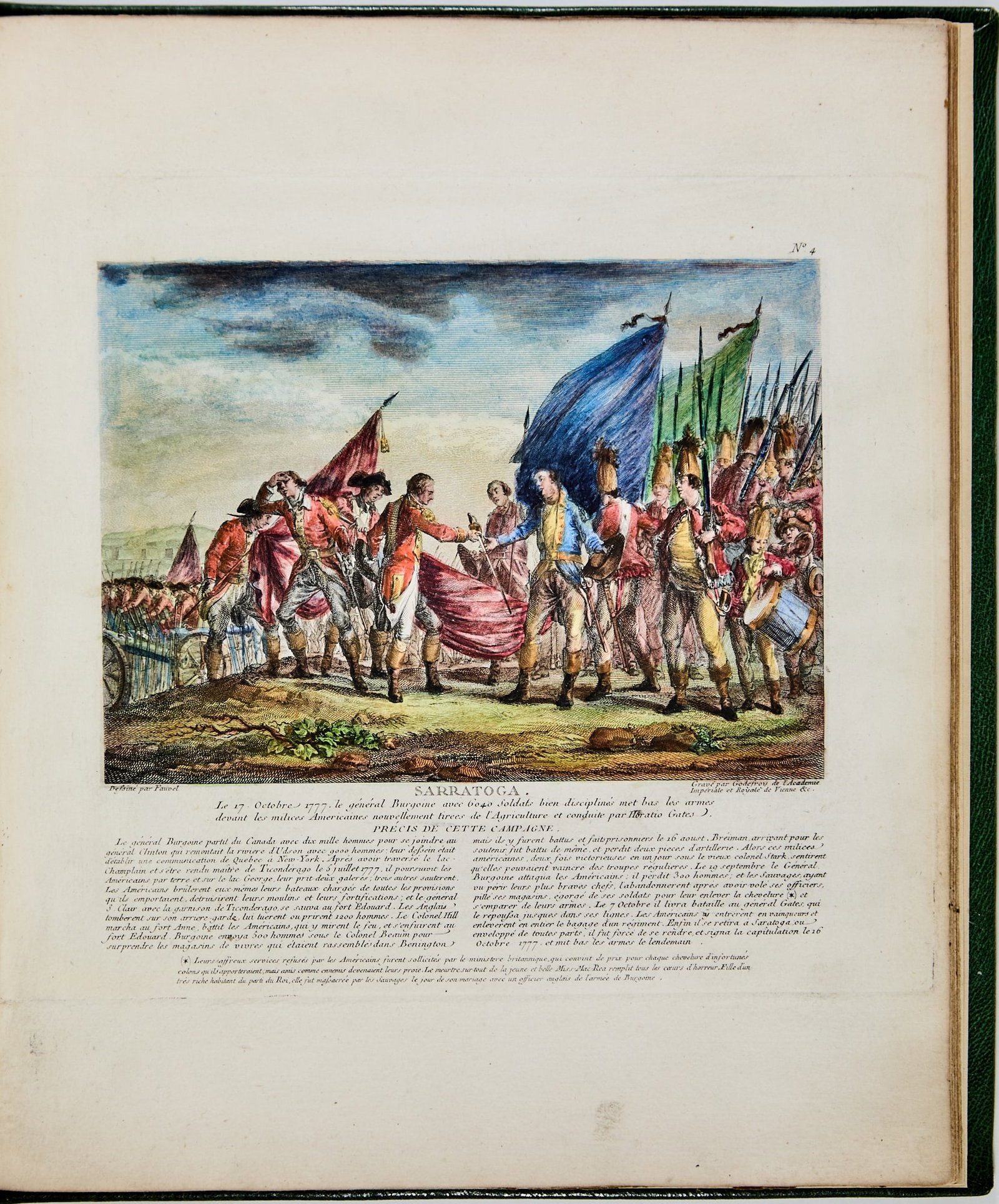 First French book with a title page mentioning the United States—Howes: [AMERICAN REVOLUTION] [PONCE, NICOLAS], [GODEFROY, FRANCOIS]. Recueil d'estampes représentant les différents événem