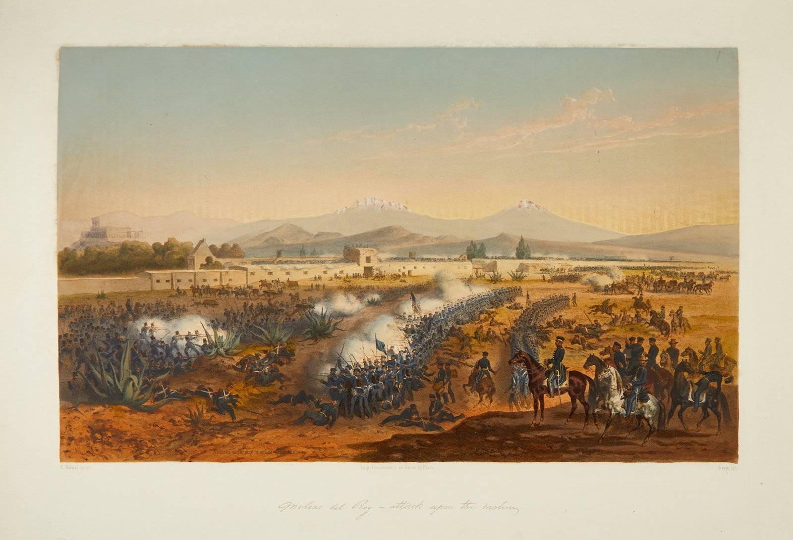 The most important illustrated work on the Mexican-American War: [MEXICAN-AMERICAN WAR] KENDALL, GEORGE WILKINS and CARL NEBEL, artist. The War Between the United States and Mexico illustrated, Embracing Pictorial Drawings of All the Principal Conflicts by Carl Neb