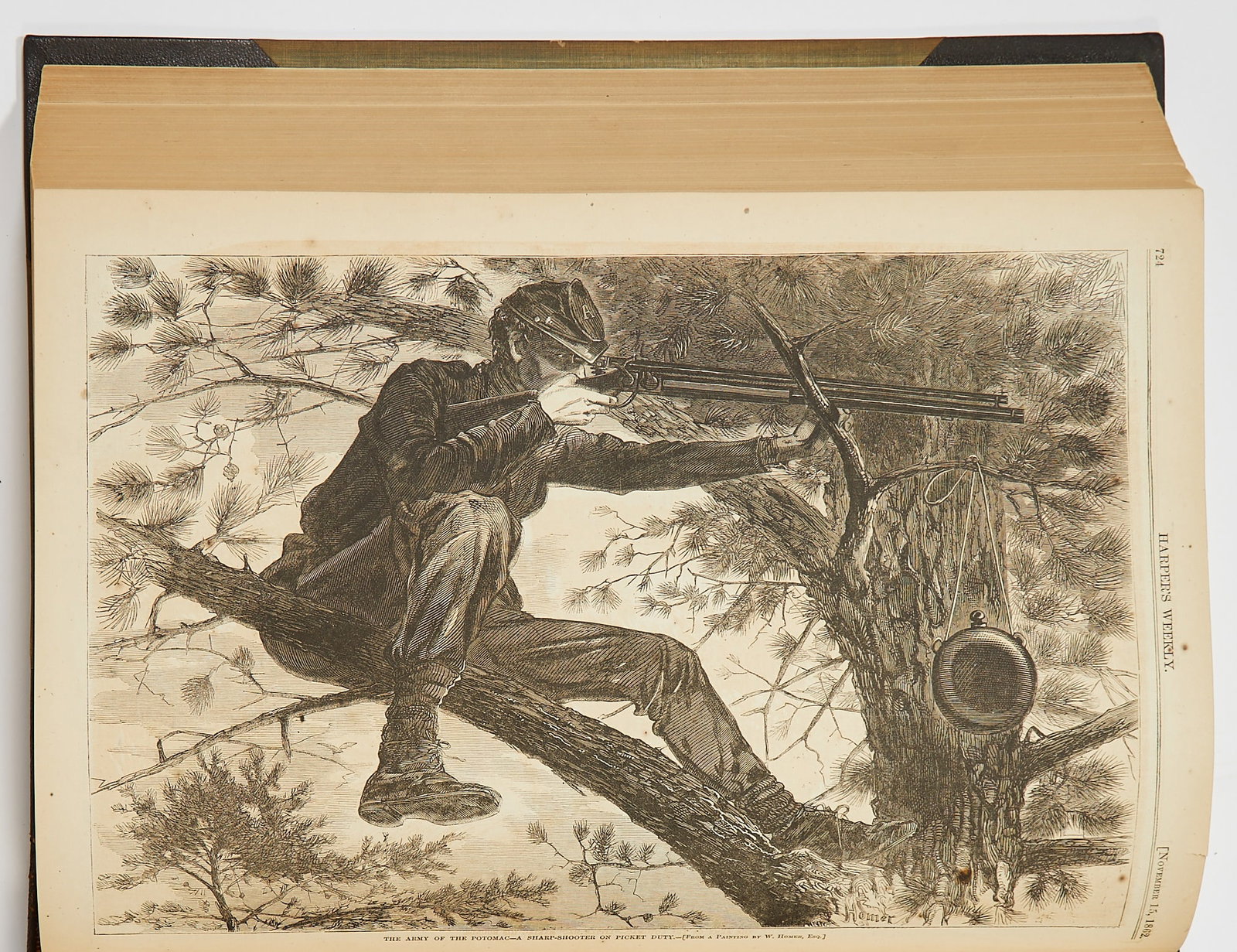 The Civil War years of Harper's Weekly, bound in five folios (1 of 8)