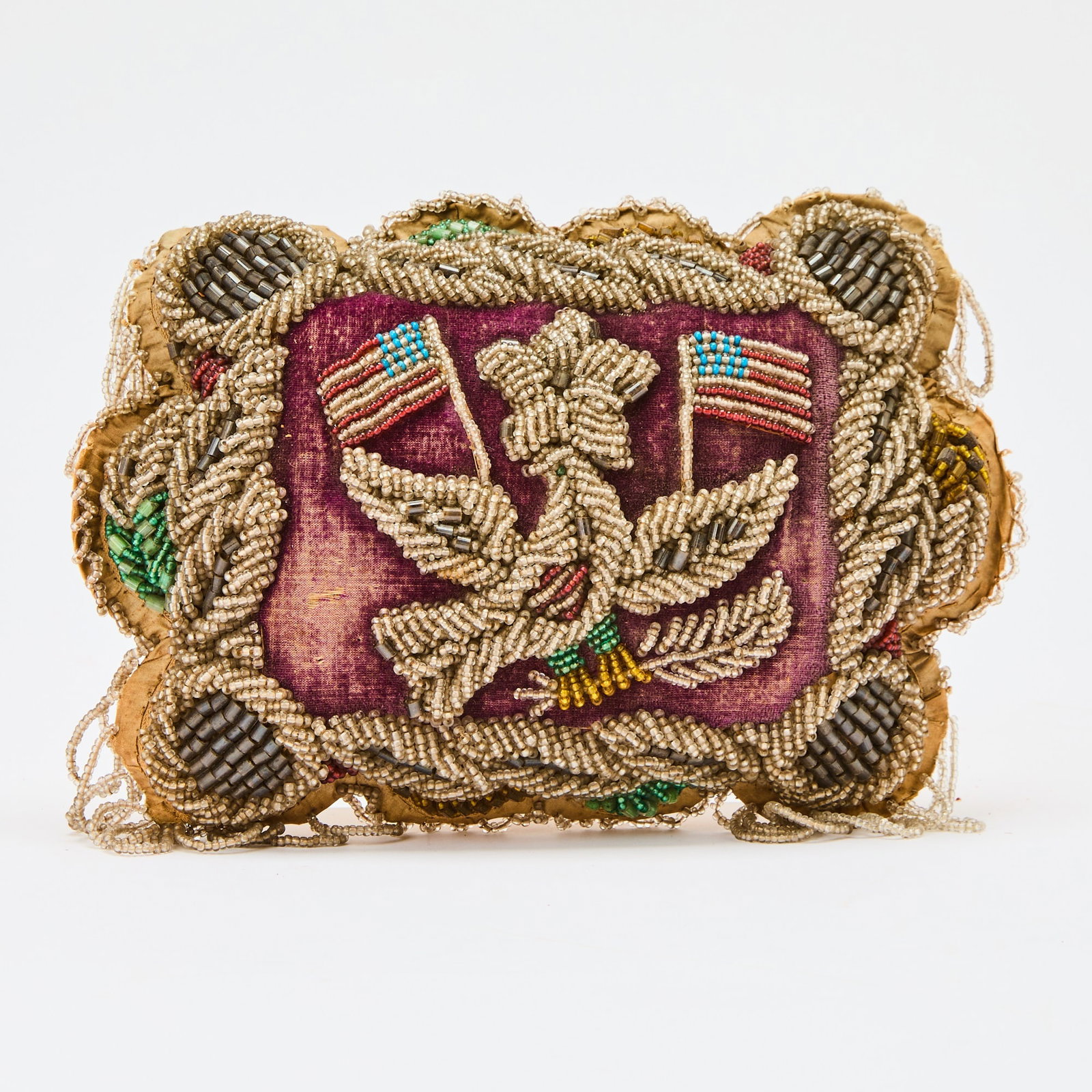 Native American beaded pin cushion from the 19th century (1 of 3)