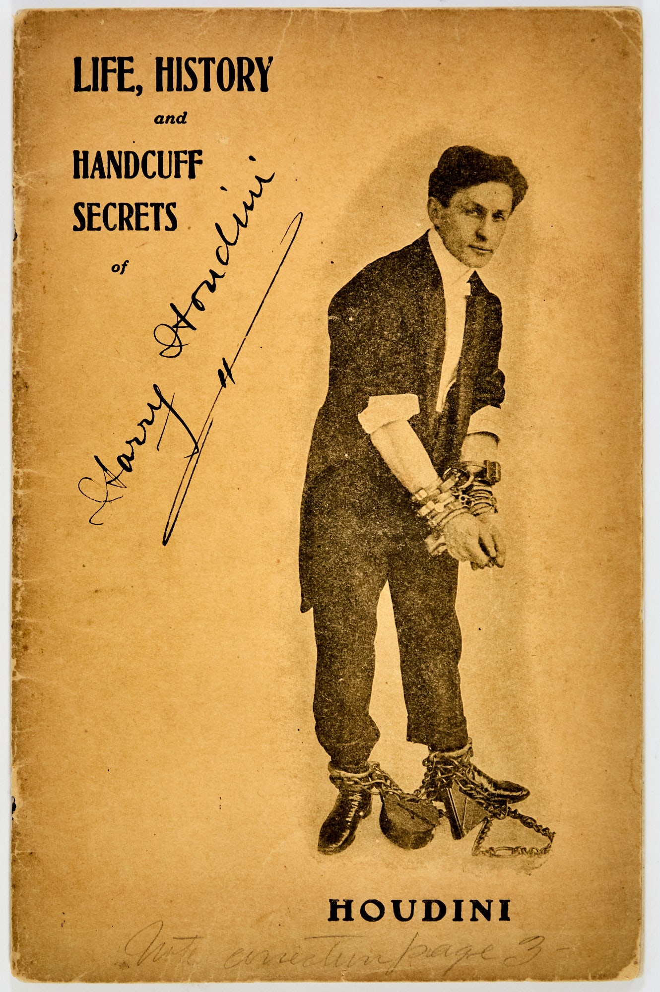 Houdini's biography, boldly signed (1 of 3)
