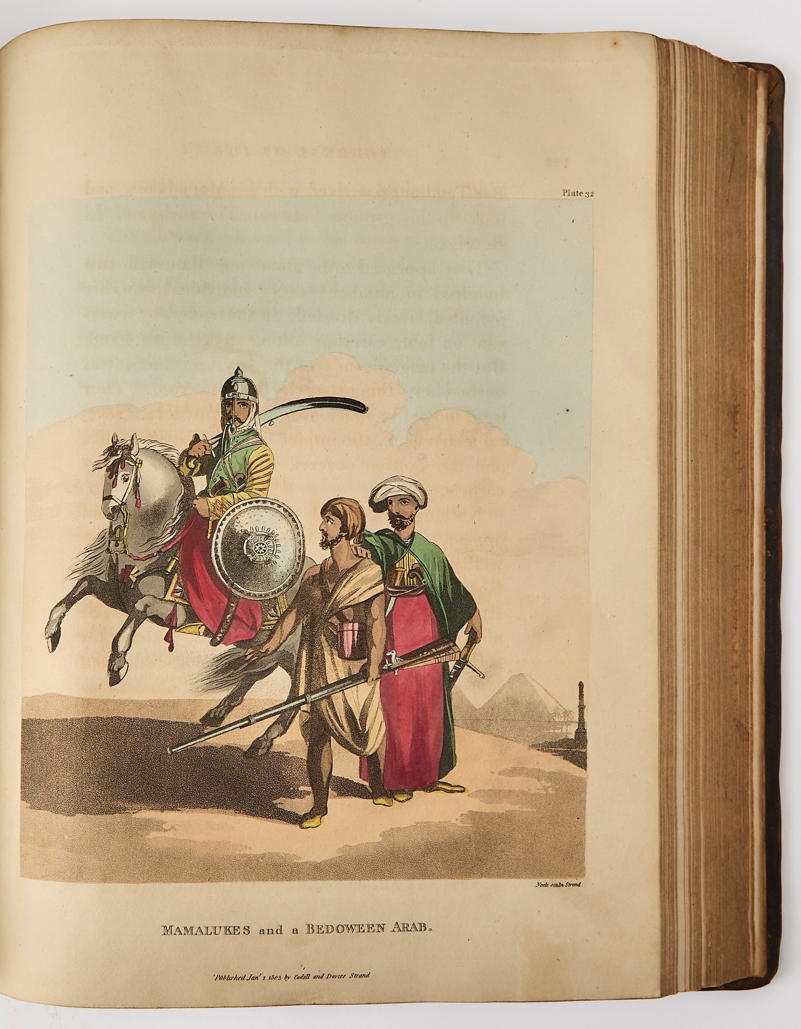 An illustrated account of the British campaign against Napoleon in Egypt: WALSH, THOMAS Journal of the late campaign in Egypt. London: Luke Hansard for T. Caddell, Jun. and W. Davies, 1803. Second edition. Contemporary calf, rebacked with the original spine laid down, 11 3/