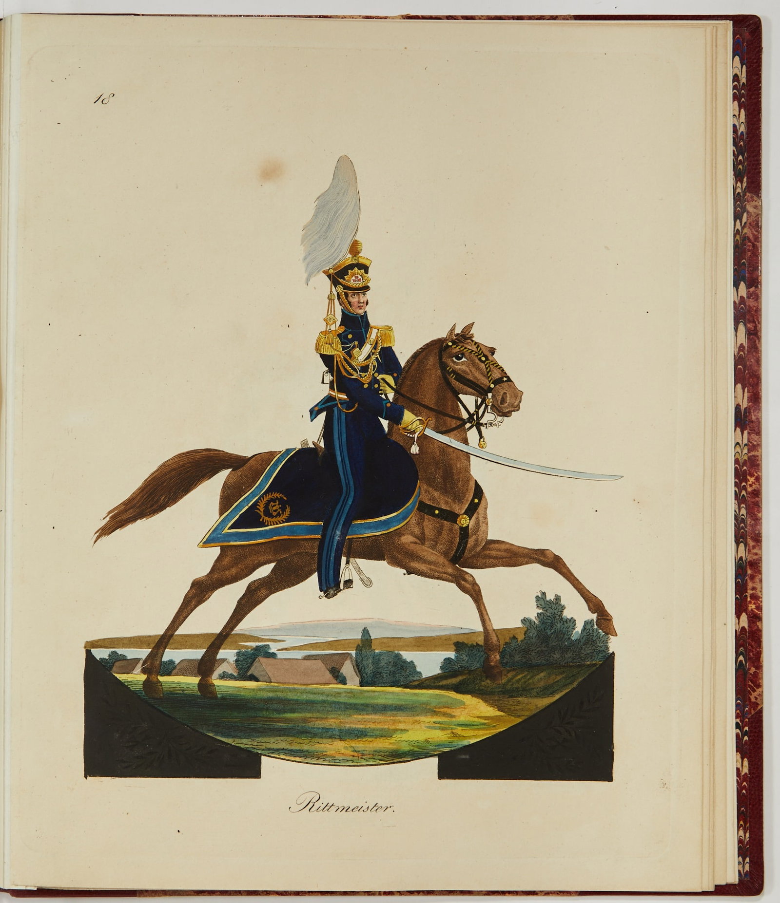 Rare quarto work on the military costume of Hamburg (1 of 3)