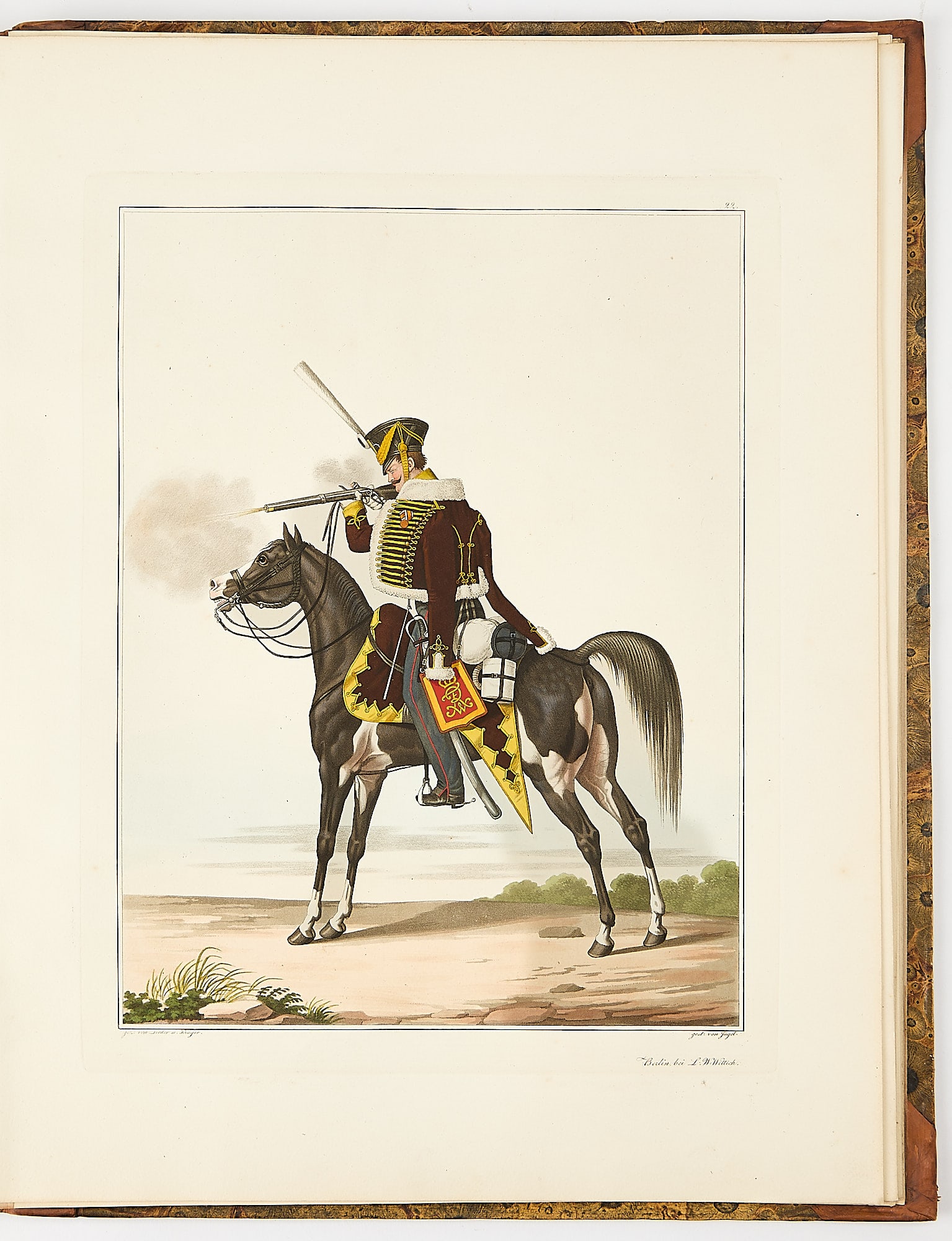Prussian cavalry in hand-colored aquatints (1 of 5)