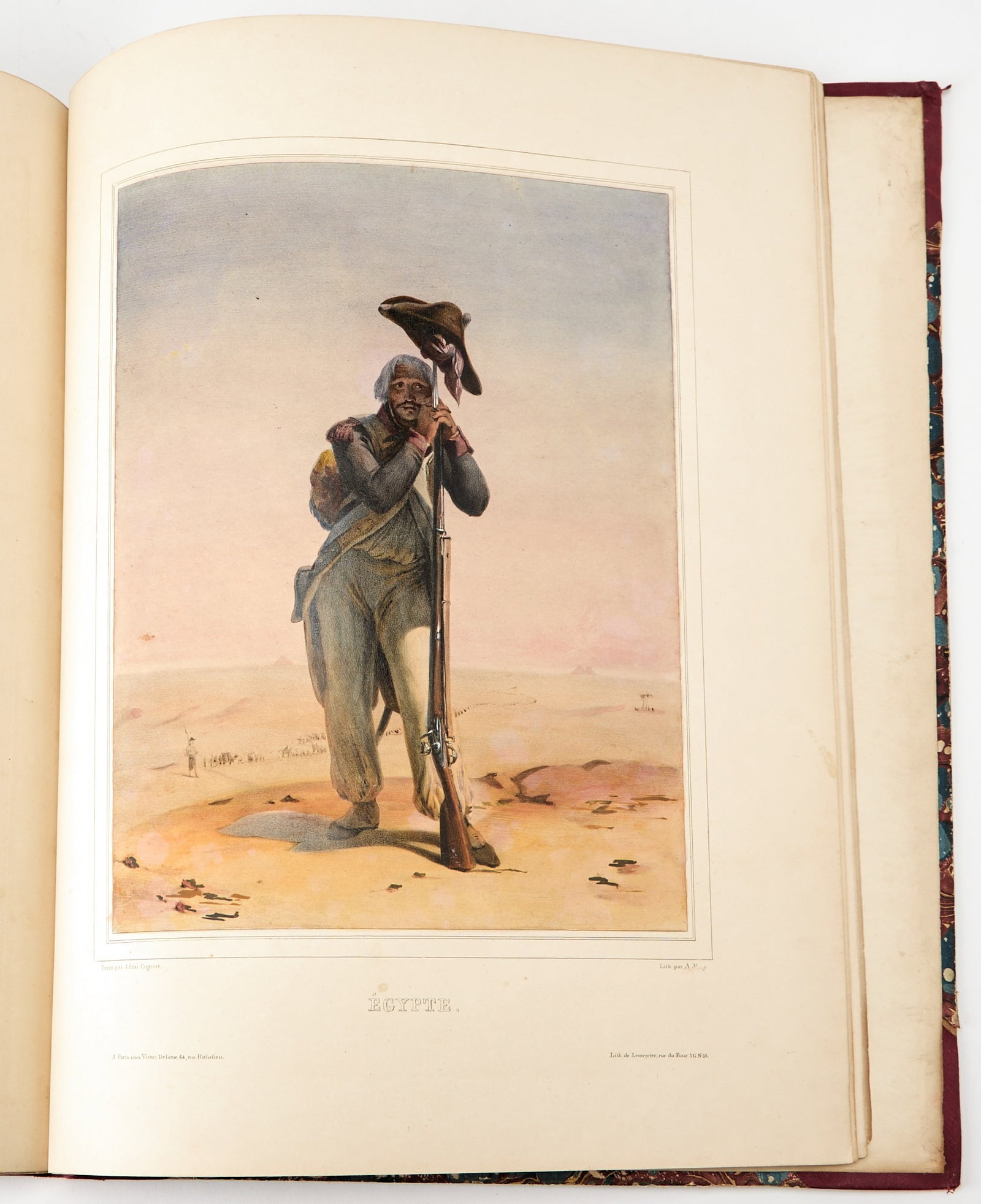 A rare series of lithographs showing French soldiers deployed around the world (1 of 4)