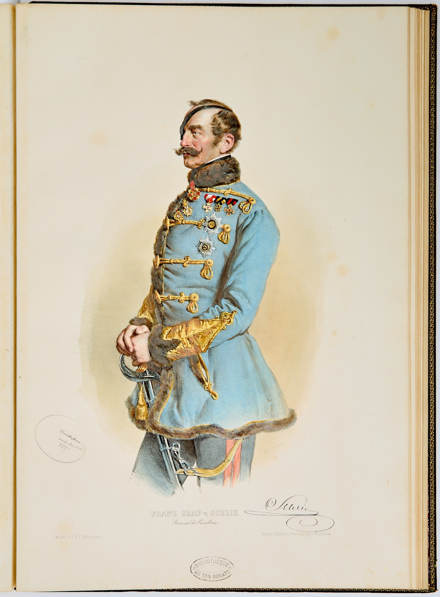 Portraits of Austrian Army figures, from the Demidoff Villa di San Donato library (1 of 5)